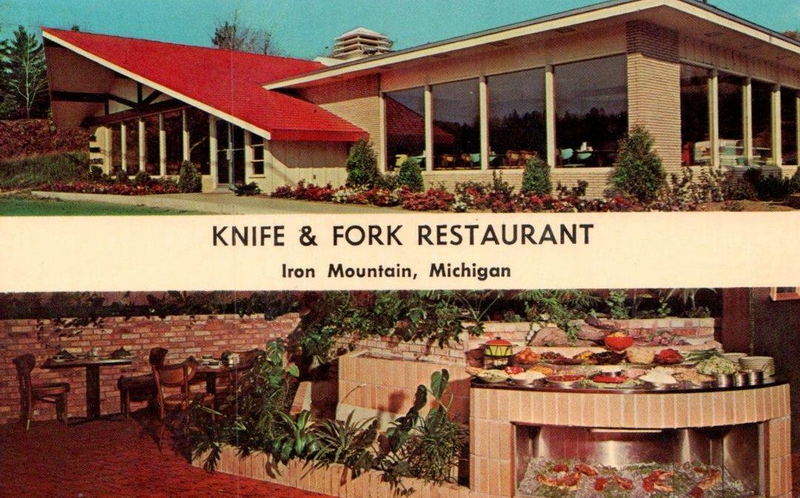 Knife & Fork Restaurant - Vintage Postcard